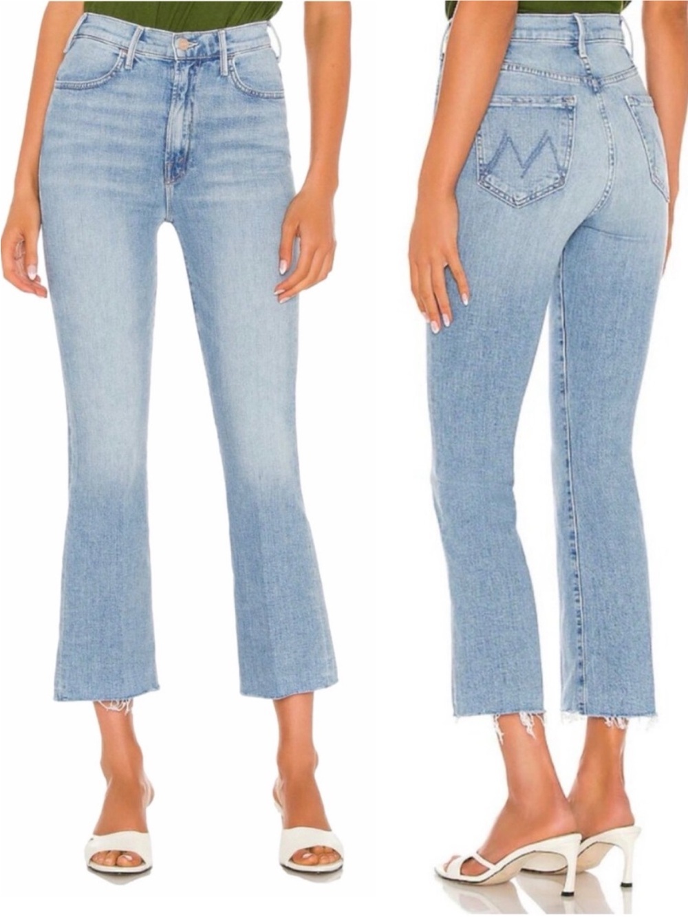 MOTHER Superior The Hustler Ankle Fray Jeans Home on The Range Wash Women’s 27